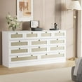 thumbnail image 2 of 12 Drawer Wood Dressers for Bedroom, Wooden Dressers for Adult Bedroom, Modern TV Stand Dresser for 65 inch TV, 61" Wide Chest of Drawers for Living Room, Closet, Hallway, 2 of 9