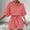 *Red, variant on ClodeEU Women's Striped Notch Collar Button Front 3/4 Sleeve Romper with Belt ,Casual Jumpsuit Shorts Black,Women's Plus L