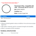 thumbnail image 2 of Thermostat O-Ring - Compatible with 1968 - 1970 Ferrari 365 GT 4.4L V12 1969, 2 of 2