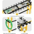thumbnail image 4 of Mobile Garden Tool Organizer with Wheels, Heavy Duty Storage Cart for Brooms, Shovels, Rakes, and Lawn Tools, 4 of 6