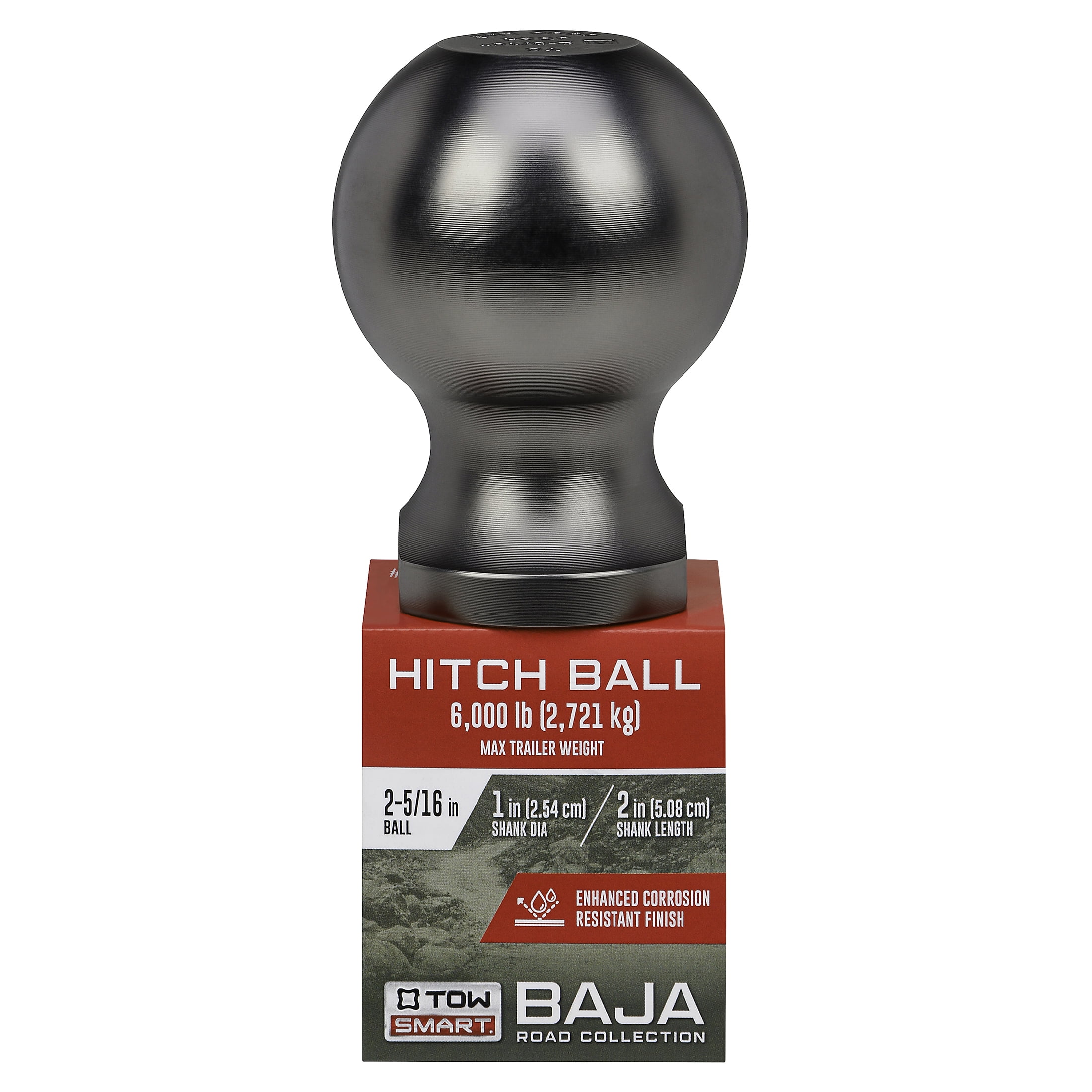 TowSmart BAJA 2 5/16' Hitch Ball x 1' Shank Diameter, 6000 lb