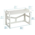 thumbnail image 2 of ECR4Kids Wooden StudyStation Student Writing Desk, Montessori Furniture, White Wash, 2 of 9