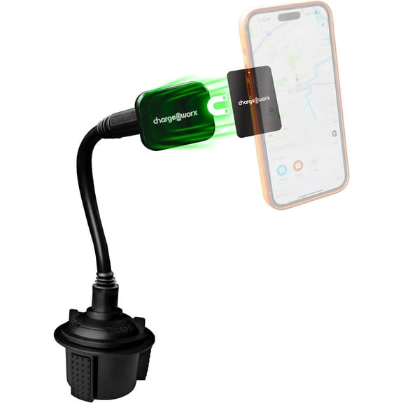 Magnetic Cupholder Car Mount, Magnetic Phone Holder for Samsung and iPhone, Black