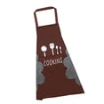 thumbnail image 2 of Advancent Delantal de cocina impermeable a prueba de adultos delantal de cocina delantales de restaurante para mujer patrón de estampado negro y tenedor Herramientas y accesorios para hornear Café Advancent HA003509-04, 2 of 6