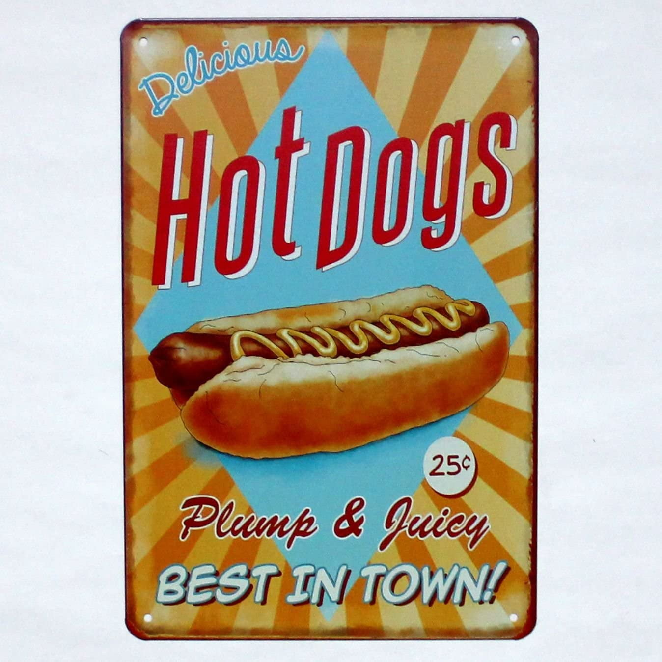 Hot Dogs best in town tin metal sign decorative items for bedroom Hot Dogs best in town tin metal sign decorative items for bedroom