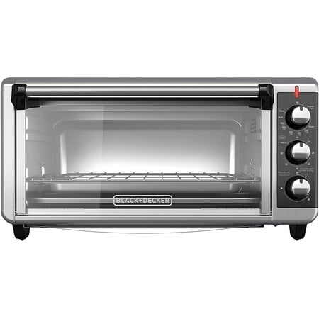 

TO3250XSB 8-Slice Extra Wide Convection Countertop Toaster Oven Includes Bake Pan Broil Rack & Toasting Rack Stainless Steel/Black