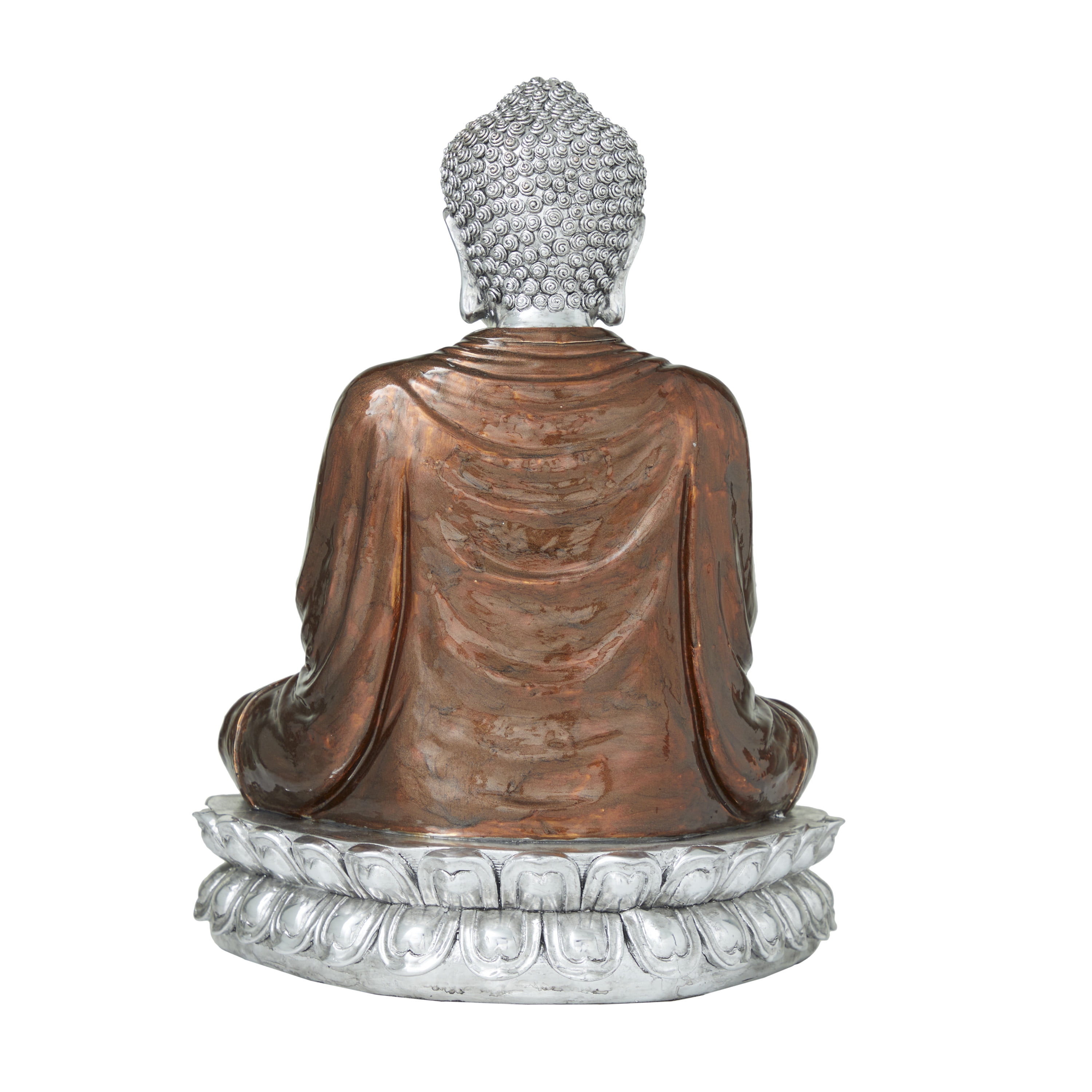 DecMode 9"W, 16"H Polystone Eclectic Sculpture, Copper, 1-Piece