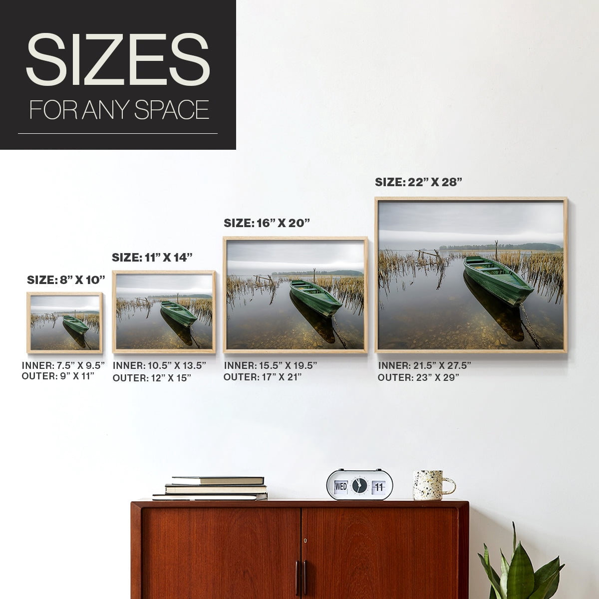 Green One by Mike Calascibetta - Restickable Framed Giclée Print