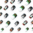 thumbnail image 5 of Medium Length Christmas Press on Nails 24Pcs, Black Snowman Spooky Fake Nails Set, Reusable False Nails for Holiday Party Daily Wear Women Girls, Christmas Nail Art, 5 of 6