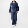 thumbnail image 2 of Combinaison Décontractée pour Hommes à Manches Longues avec Capuche et Fermeture Éclair, Pyjama Confortable pour l'Hiver, Chaleur et Style, 2 of 5