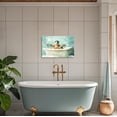 thumbnail image 2 of ZHONGYUTONG Sea Turtle Wall Art Bathroom Wall Decor Turtle in Bathtub Canvas Print Ocean Animal Pictures for Living Room Decor Framed (12.00" x 18.00"), 2 of 5