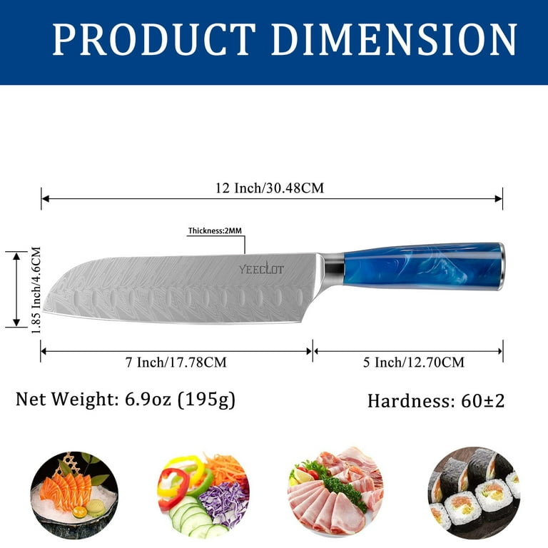 5pcs Kitchen Knives Set Stainless Steel Blue-plated Titanium Cleaver Chef Knives  Set Meat Cleaver Fruit and Vegetable Knife - AliExpress
