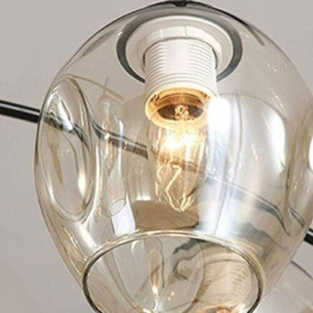 KPIBEST 8-Light Farmhouse Chandelier Black Pendant Light Fixtures for Dining Room Living Room Island Kitchen Foyer Bedroom