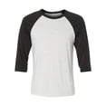 thumbnail image 1 of Camiseta de béisbol de manga 3/4 unisex Bella + Canvas M WHT FLCK/ CHR TR bella lienzo 3200, 1 of 1