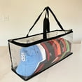 thumbnail image 2 of Evelots Baseball Sport/Trucker Cap Storage/Travel Bag, Clear PVC Plastic-Holds Up to 20 Hats, With Zipper and Strong Straps-Protects from Dirt/Dust/Moisture, 2 of 7
