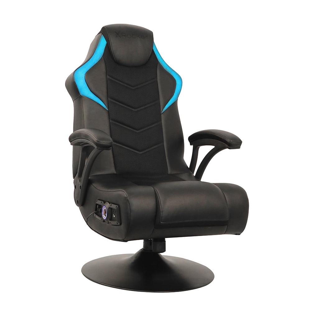 Rocker Nemesis RGB Audio Pedestal Chair, Black, 32.7"x25.8"x40.2", Gaming - Walmart.com