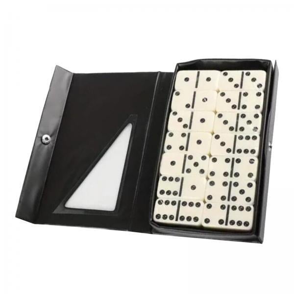 Xuanheng 2xDouble Six Set 28 es in Portable Case for Trips Tourism Holiday