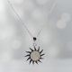 thumbnail image 5 of Collar De Sol Con Centros De Zirconia Para Mujer Plata 925 Plateado, 5 of 5