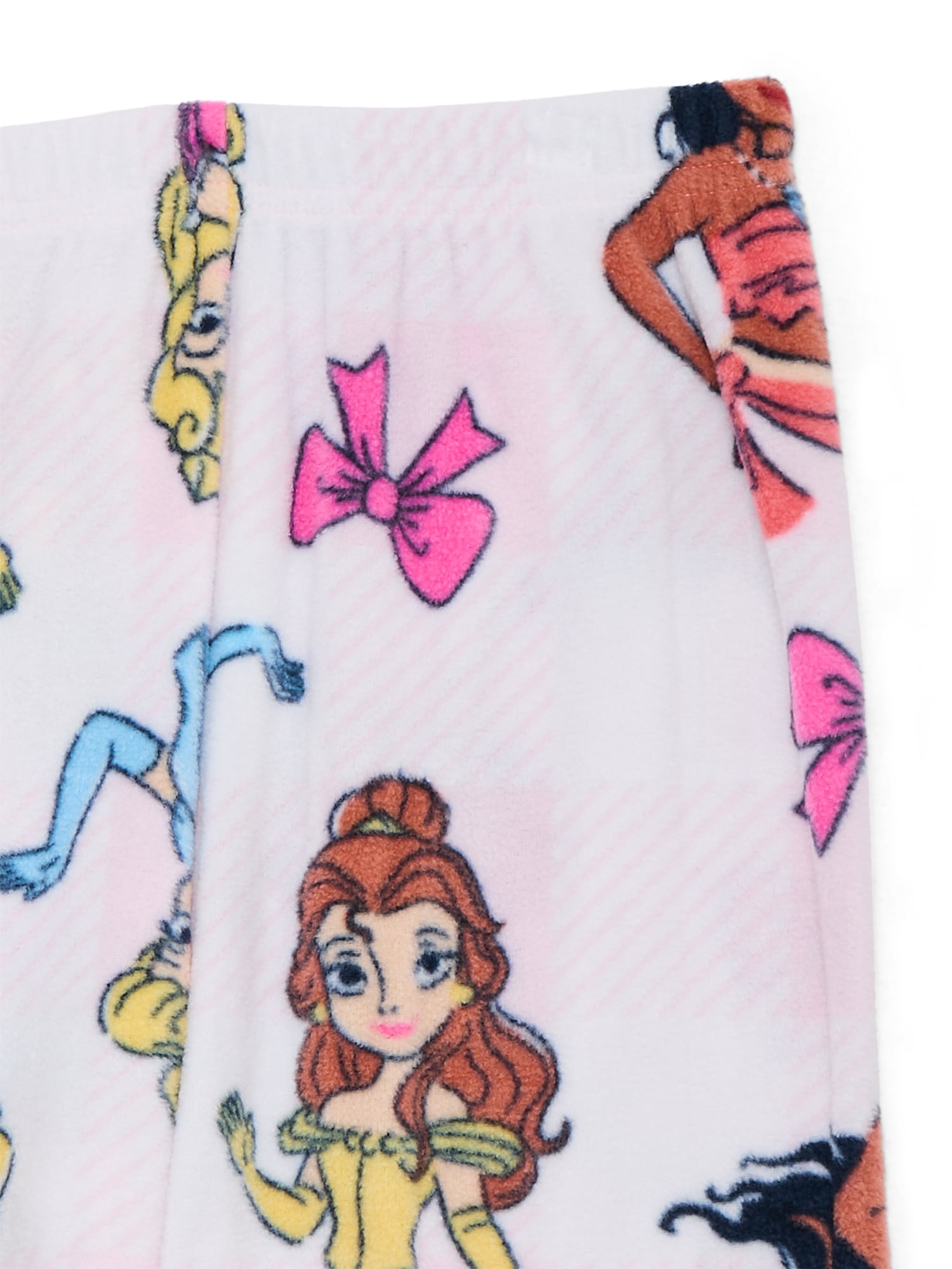 Disney Princess Girls Holiday Long Sleeve Top and Pants Pajama Set, 2-Piece, Sizes 4-12