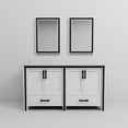 thumbnail image 5 of Ziva 60 in W x 22 in D White Double Bath Vanity, Cultured Marble Top and 22 in Mirrors, 5 of 8