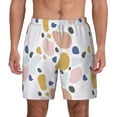 thumbnail image 2 of Picia Geometric Spots pattern Mens Swim Trunks with Compression Liner Stretch Beach Shorts Quick Dry with Zipper Pockets No-Chafing Board Shorts-Large, 2 of 9