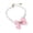 Pink, variant on 25cm/9.84in (Size S) Pet Pearl Bow Collar, Adjustable Cute Rhinestone Decor Cat & Small Dog Collar with 5cm Extension Chain (Colour as Pictured)