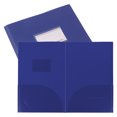 thumbnail image 1 of Unique Bargains Plastic Folders with Pockets A4 Letter Files Portfolio Folder, Blue, 1 of 5