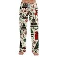 thumbnail image 5 of Christmas Pajama Pants Women Wide Leg Pajamas Lounge Pant for Women Cozy Warm Christmas Pj Bottoms Christmas Party Sleep Loungewear Pants, 5 of 6