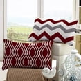 thumbnail image 3 of Burgundy Modern Pillow Covers 12x30 Set of 4,Decorative Couch Throw Pillow Cover for Sofa Living Room,Linen Red and Cream Farmhouse Cushion Case Outdoor Home Decoration(Burgundy), 3 of 6