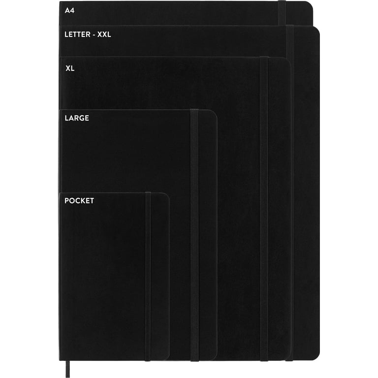 Moleskine Soft Cover Large Ruled Black Notebook (5 x 8.25