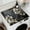 Black Flower, variant on Washer and Dryer Topper for Top,23.6" x 19.7" Washer Dryer Countertop Mat, Waterproof & Anti-Slip Dryer Top Protector Mat