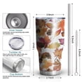 thumbnail image 6 of 30oz Its Fall Yall Leaves Pattern Tumblers Stainless Steel Tumbler with Lid and Straw,Vacuum Insulated Double Wall Travel Tumbler Cups Mug with Cleaning Brush for Coffee,Tea, 6 of 7