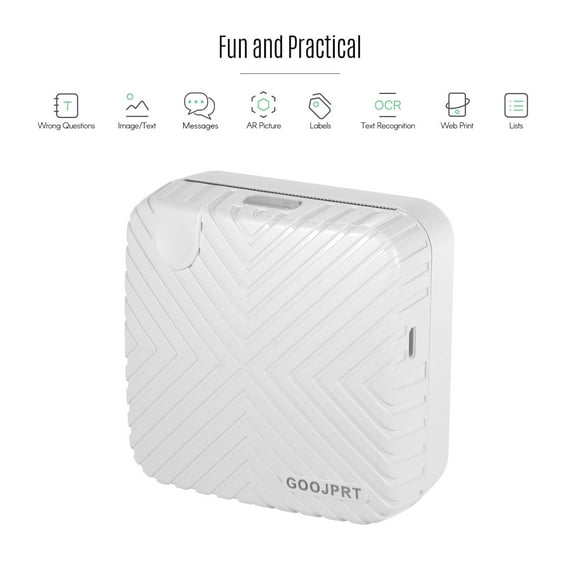 GOOJPRT GOOJPRT P6 Pocket Mini Printer Portable Bluetooth Wireless Thermal Receipt Label Sticker Memo AR Photo