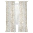 thumbnail image 7 of Brown Botanical Sheer Curtains 96 Inch Length 2 Panels Set, Farmhouse Spring Summer Branch Voile Window Treatment Semi Sheer Long Curtains Drapes for Bedroom/Living Room/Kitchen 52"x96"x2, 7 of 7