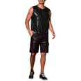 thumbnail image 2 of INSPIRE CHIC Men's Patchwork Sleeveless Party Night Out Sparkle Sequin Tank Top L Black, 2 of 5