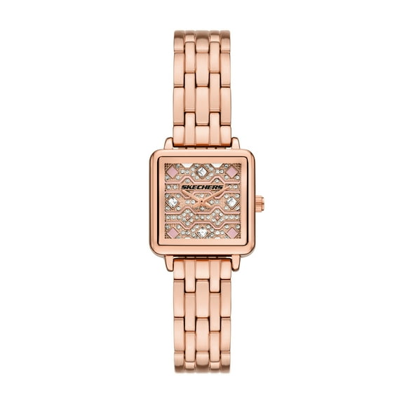 Skechers Women's Katella Analog Rose Gold-Tone Metal Watch