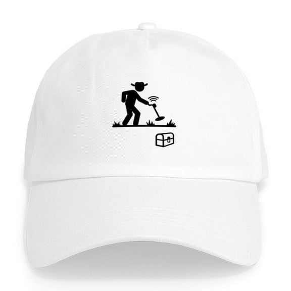 CafePress - Metal Detecting Cap - Adjustable 100% Brushed Unisex Casual Cotton Baseball Cap, Beige, 1