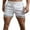 White, variant on Men's Rainbow Drawstring Shorts - Lightweight Polyester, Pocket Design, Loose Fit for Beach/Sport, All-Season Wear
