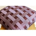 thumbnail image 4 of Pillow Covers, Purple Throw Pillow Cover, Textured Basket Weave Throw Pillow Cover, 18x18 inch (45x45 cm) Pillow Cover, Square Silk Pillowcase, Checkered - Purple N Plum Basket Weave, 4 of 4