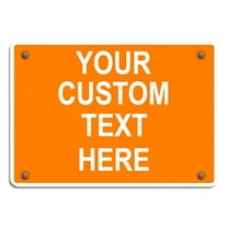 Aluminum Weatherproof Metal Sign Multiple Sizes Custom Personalized Text Here White Orange Warning Horizontal Street Signs 8x12Inches