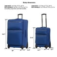 thumbnail image 2 of Jetstream 2 Piece Softside Luggage Set, 20" Carry-on and 28" Checked Upright Spinner Suitcase, Blue, 2 of 9
