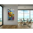 thumbnail image 3 of Epic Art 'Pansy Panel III' by Tim O'Toole, Acrylic Glass Wall Art, 24"x48", 3 of 3
