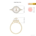 thumbnail image 5 of ANGARA South Sea Cultured Pearl Split Shank Ring with Halo in 14K Yellow Gold for Women | June Birthstone, Birthday, Anniversary, Jewelry Gift for Women | Pearl Ring, 5 of 9