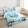 thumbnail image 3 of Feelyou Cartoon Axolotl Queen Comforter Set, Cartoon Letter U Bedding Comforter Set, 3pcs, 3 of 8
