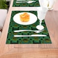 thumbnail image 5 of YFYANG Washable Heat-Resistant Placemats, 70% PVC/30% Polyester, Green Retro Geometric Art Kitchen Table Mat, 12" x 18" 4 Piece, 5 of 6