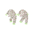 thumbnail image 2 of RUINIXCW Kids Toddler Baby Girl Boy Christmas Silk Stain Pajamas Set Spring Fall Winter PJS Sleepwear Long Sleeve Button Down Shirt Tops Pants Set, 2 of 9