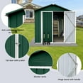 thumbnail image 2 of Outdoor Storage Garden Sheds Apex Roof,Pointed Roof Green and White 4FTx6FT, 2 of 4