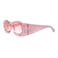 thumbnail image 3 of Womens Unique Cloud Shape Rectangular Mod Plastic Fashion Sunglasses All Pink, 3 of 4