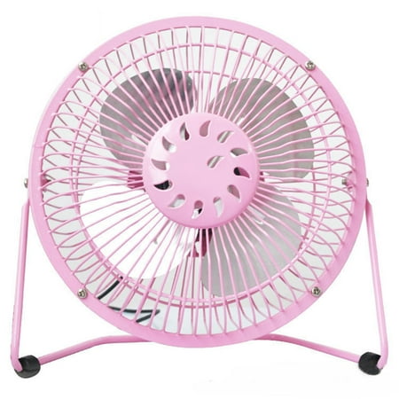Tuscom Battery Operated Recahrgeable Desk Fan for Home Camping Hurricane,Battery Powered USB Fan with Metal Frame,4 aluminum fan leaves Quiet Portable Fan with Capacity & Strong