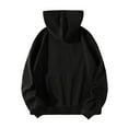thumbnail image 5 of WTOBBY Women's Casual Loose Winter Butterfly Zipper Hooded Long Sleeve Pocket Jacket, Comfortable and Fashionable Outerwear with Unique Zipper Design,Black L, 5 of 5